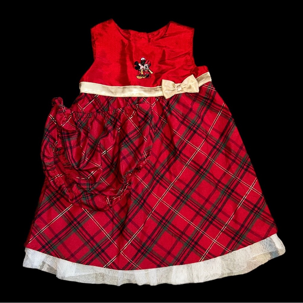 NWOTDisney Store Toddler Girl 24 Months Red Minnie Mouse Holiday Christmas Dress